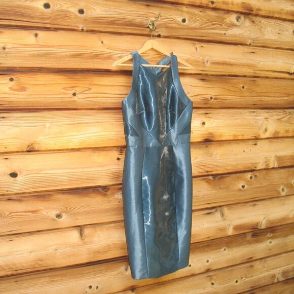 Theia Blue Dress - Picture 4 of 11